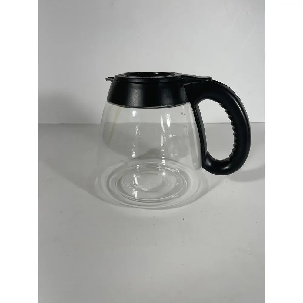 Mr. Coffee 12 Cup Carafe Glass Replacement‎ Decanter Pot Black Handle & Lid